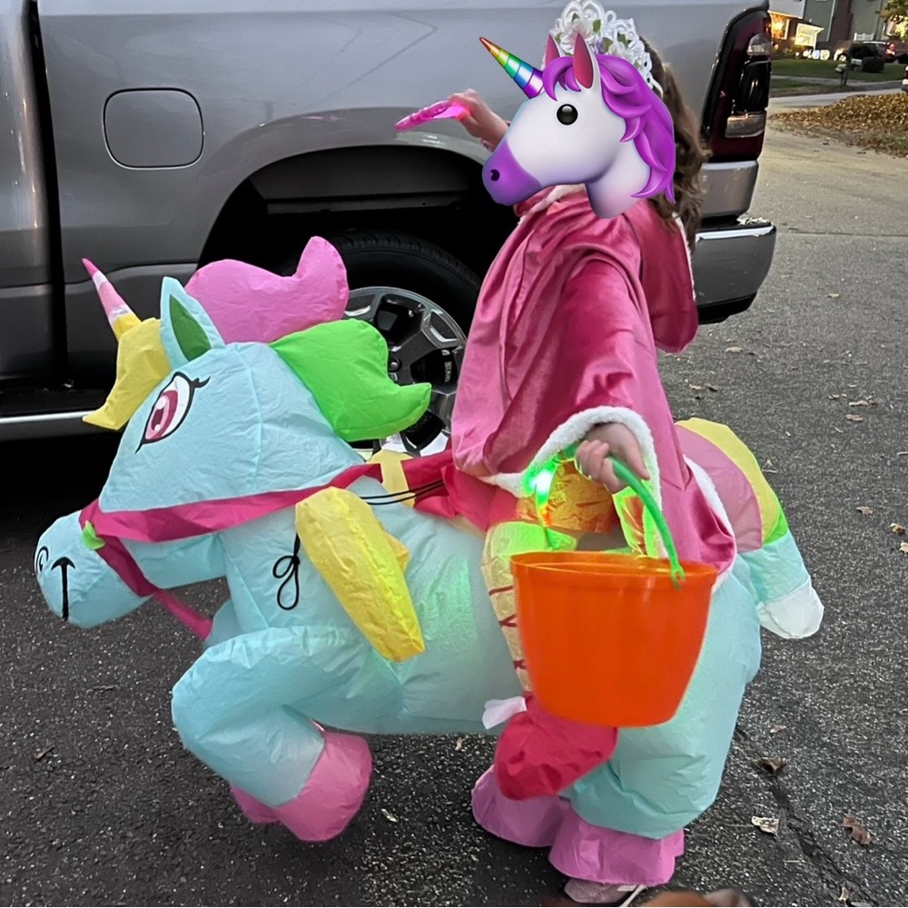 Kids inflatable unicorn/ Pegasus costume